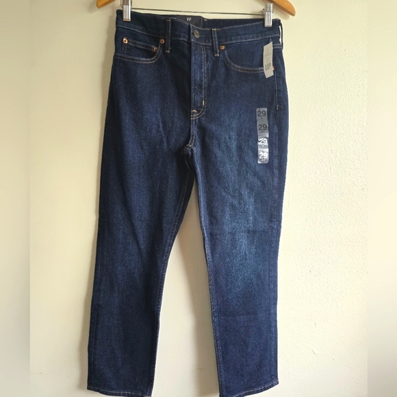 NWT! GAP, High Rise Vintage Slim Jeans, Rinsed, Size 29P- $70 - Picture 5 of 11